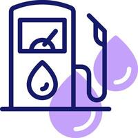 A gas pump with a purple drop on it vector