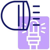 A light bulb with a light bulb on top vector