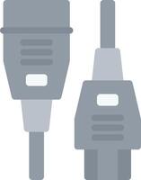 Two gray plugs with one plugged in and the other unplugged vector