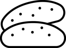 A black and white drawing of a sandwich vector