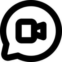A black and white image of a chat icon vector