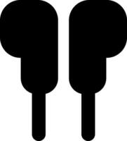 Two earphones icon on a white background vector