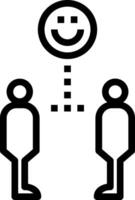 A black and white image of two people standing next to each other vector