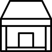 A black and white drawing of a house vector
