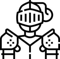 A knight in armor icon vector