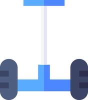 A blue scooter with two wheels on it vector