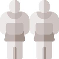 Two people standing in front of each other vector