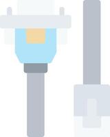 A blue and white electrical plug and a yellow plug vector