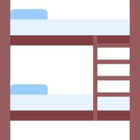 Bunk bed with two beds and a ladder vector