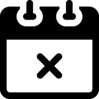 Calendar icon with x on it vector