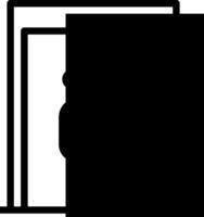 A black and white image of a book vector