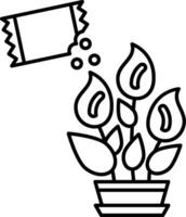 A flower pot with a leaf and a leaf vector