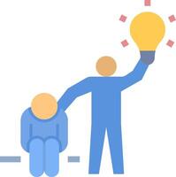 Illustration of a man giving an idea to a man vector