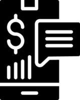 Mobile phone with dollar sign icon vector