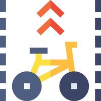 A bicycle with a red arrow pointing to it vector