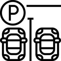 Parking spaces icon vector