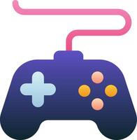 A game controller with a pink cord vector
