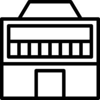 A black and white image of a building vector