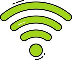 A wifi symbol with a green background vector