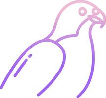 A bird with purple and pink lines on it vector