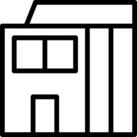 A black and white image of a building vector