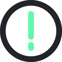 A green and black warning icon on a white background vector