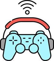 A game controller with a wifi symbol on it vector