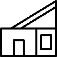 A black and white drawing of a building vector