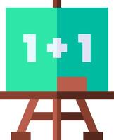 A green easel with a number one on it vector