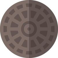 A brown circular object with a circular pattern vector