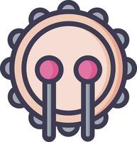 A drum with two pink eyes on it vector