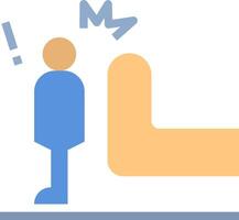 A man is standing in front of a bed with a sign that says m vector