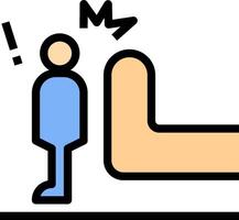 A man is standing in front of a bed vector