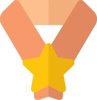 A star and a ribbon icon on a white background vector