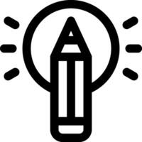 A pencil and light bulb icon vector