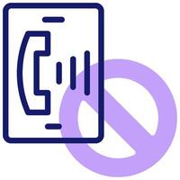 No call sign icon vector