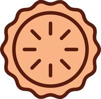 A round cookie icon on a white background vector