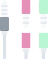A set of earphones with different colors vector
