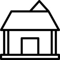 House icon with a roof and a door vector