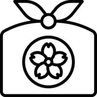 A black and white image of a flower in a box vector