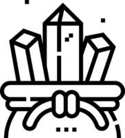 Crystal bag icon vector