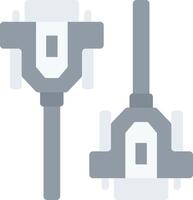 Two pipes with a white background and a gray background vector