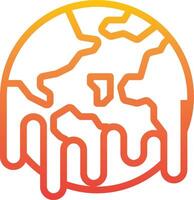 A logo with a globe and a melting globe vector