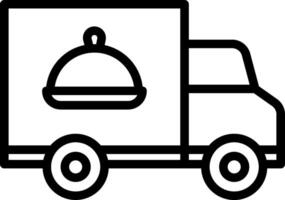 A delivery truck with a domed lid on top vector