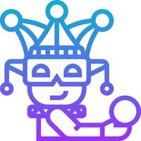 A cartoon clown holding a ball vector