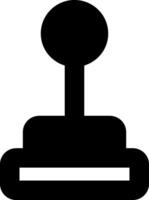 A black and white icon of a joystick vector