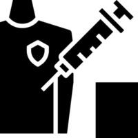A black and white image of a shirt with a syringe vector