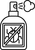A spray bottle with a bug on it vector