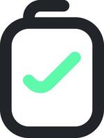 A check mark icon on a white background vector