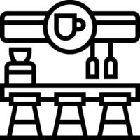 A black and white illustration of a bar vector
